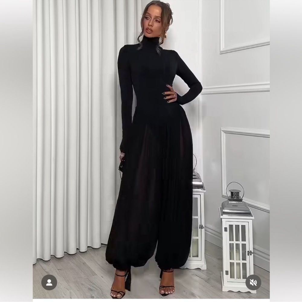 ZARA LONG COMBINATION VOLUME JUMPSUIT